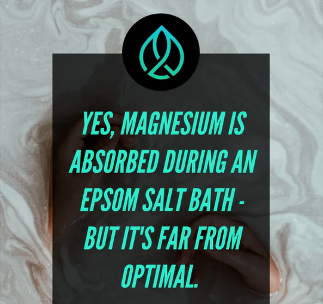 Yes, magnesium is absorbed through the skin when taking an epsom salt bath